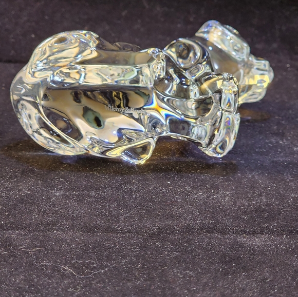 Signed Villeroy & Boch Crystal Dog Figurine Paperweight - Picture 8 of 14